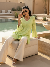 River Chikankari Short Kurta