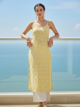 Sunrise Chikankari & Lace Sleeveless Kurta