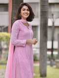Blossom Pink Chikankari Kurta Set - Shop Label Aishwaryrika
