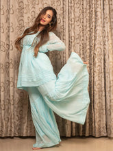 Carolina Blue Chikankari Kurta - Shop Label Aishwaryrika