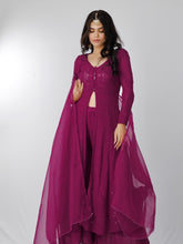 Dark Wine Anarkali Chikankari Kurta Set - Shop Label Aishwaryrika