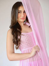 Fuchsia Moon Anarkali Chikankari Kurta