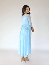 Blue Daisy Chikankari & Mukaish Cape Kurta Set