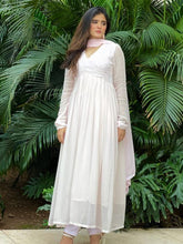 Rose Blush Chikankari Anarkali Set