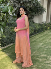 Apricot Chikankari Ombré Kurta - Shop Label Aishwaryrika