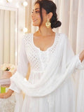 Dreamiest White Chikankari Kurta Set - Shop Label Aishwaryrika