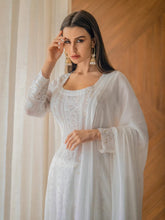 Serenity White Chikankari Anarkali Set