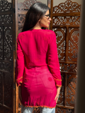 Sunkissed Magenta Chikankari Short Kurta