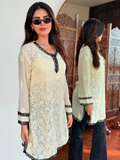 Butter Noir Chikankari Short Kurta