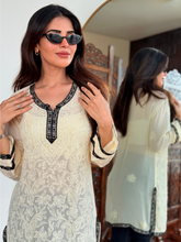 Butter Noir Chikankari Short Kurta
