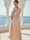 Camilla Coral Chikankari Kurta Set (Set of 3)