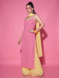 Dolce Strappy Chikankari Kurta Set (Set of 3)