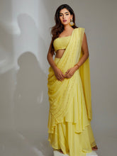 Dahlia Chikankari Lehenga Saree