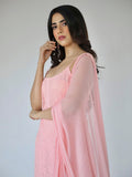Rose Pink Strappy Kurta Set (Set of 3)