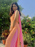 Coral Blush Strappy Chikankari Kurta Set (Set of 3)