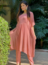 Rosette Chikankari Kaftan Set