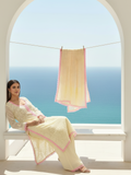 Bianca Butter Yellow Chikankari Kurta Set (Set of 3)