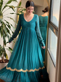 Elaine Chikankari Anarkali Gown