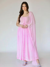 Fuchsia Moon Chikankari Anarkali Set