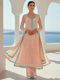 Camilla Coral Chikankari Kurta Set (Set of 3)