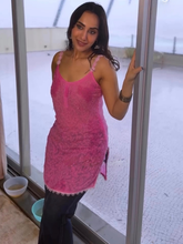 Kusha's Pink Floral Chikankari & Lace Short Kurta