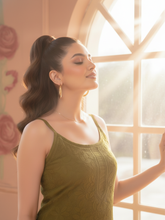 Dreamy Olive Chikankari Long Kurta