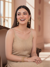 Anastasia Beige Chikankari Long Kurta