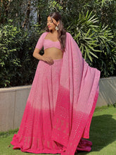 Forbidden Fuchsia Chikankari & Mukaish Lehenga