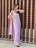 Dreamy Pastel Ombré Lace Strappy Kurta Set (Set of 3)