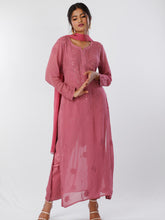 Dragonfruit Chikankari Kurta Set - Shop Label Aishwaryrika