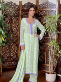 Citrina Lavender Bloom Chikankari Kurta Set (Set of 3)