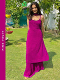 Dark Hues Strappy Chikankari Kurta Set