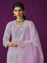 Aztec Pink Chikankari Kurta Set