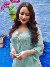 Muted Blue Chikankari Kurta