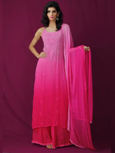 Pink Icing Ombré Chikankari Kurta Set