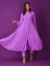 Orchid Petal Anarkali Chikankari Kurta Set