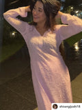 Quartz Pink Chikankari & Mukaish Kurta Set (Set of 3)