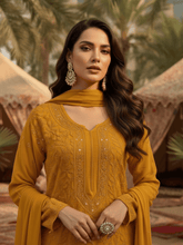 Maison Marigold Full Sleeves Chikankari Kurta Set (Set of 3)