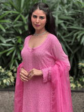 Rose Élan Chikankari & Mukaish Lace Set (Set of 3)