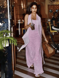 Janhvi Kapoor in Primrose Chikankari Strappy Kurta Set (Set of 3)