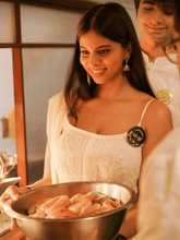 Suhana Khan in Star White Chikankari Kurta Set (Set of 3)