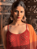 Amber Dunes Chikankari & Mukaish Ringwork Kurta Set (Set of 3)