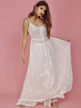 Tahiti Chikankari And Mukaish Anarkali Kurta Set