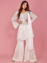 Tara Chikankari Gharara Kurta Set