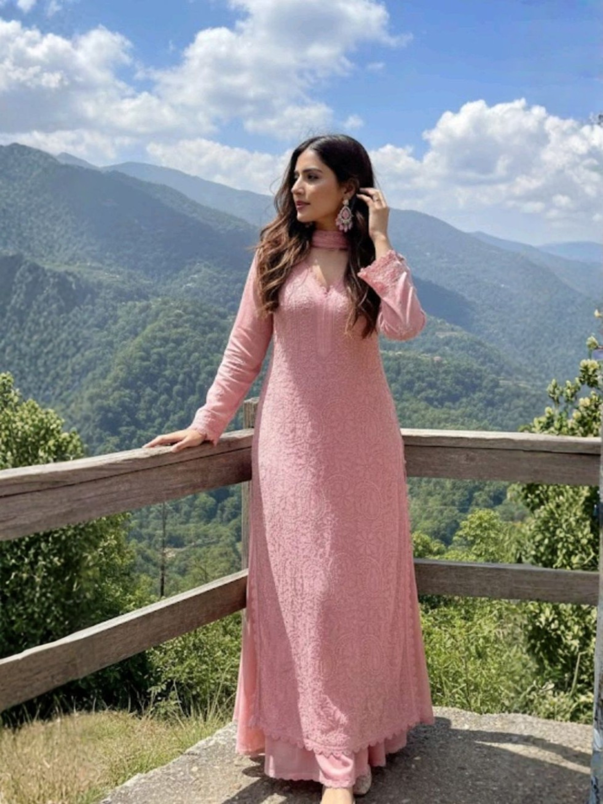 Rosanne Chikankari Kurta Set (Set of 3)