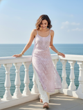 Lavender Chikankari & Lace Sleeveless Kurta