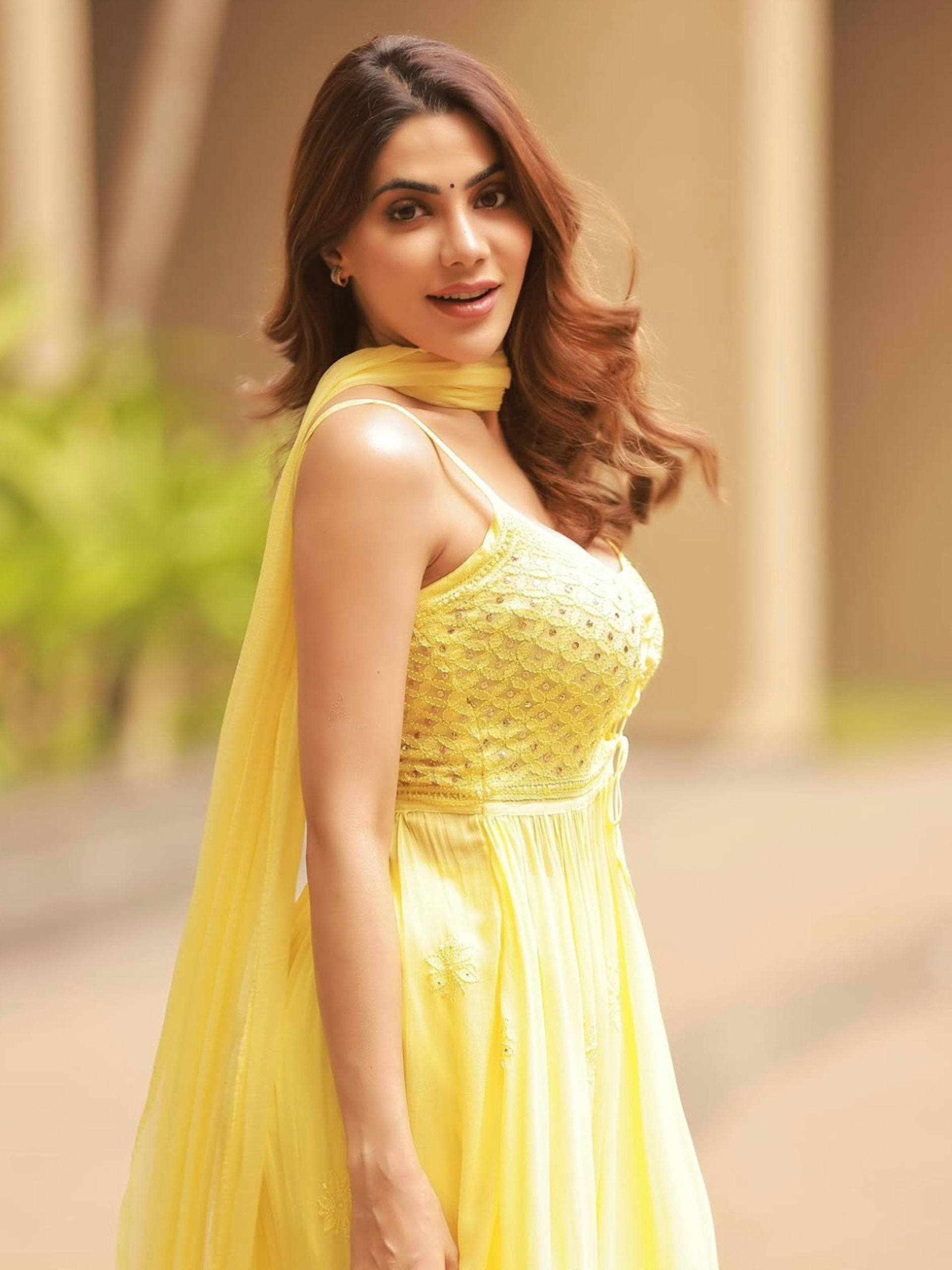 Sugar Cookie Anarkali Chikankari Kurta Set