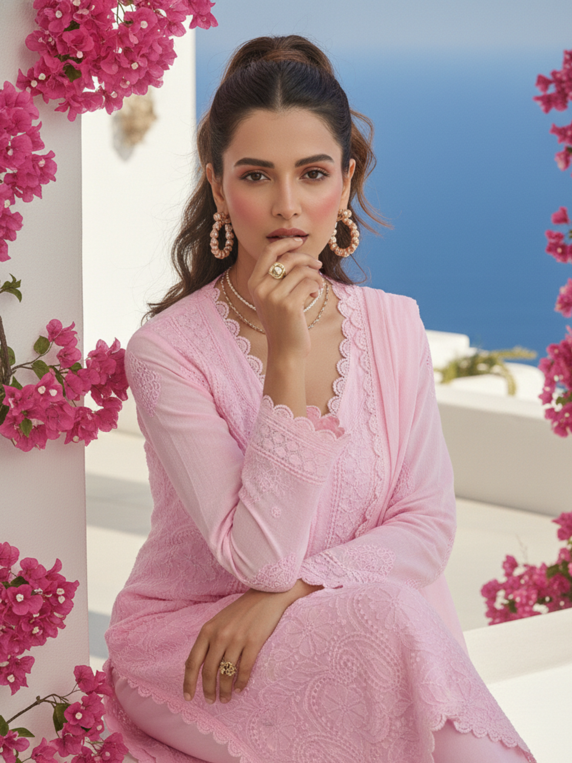 Fiora Chikankari Kurta Set (Set of 3)