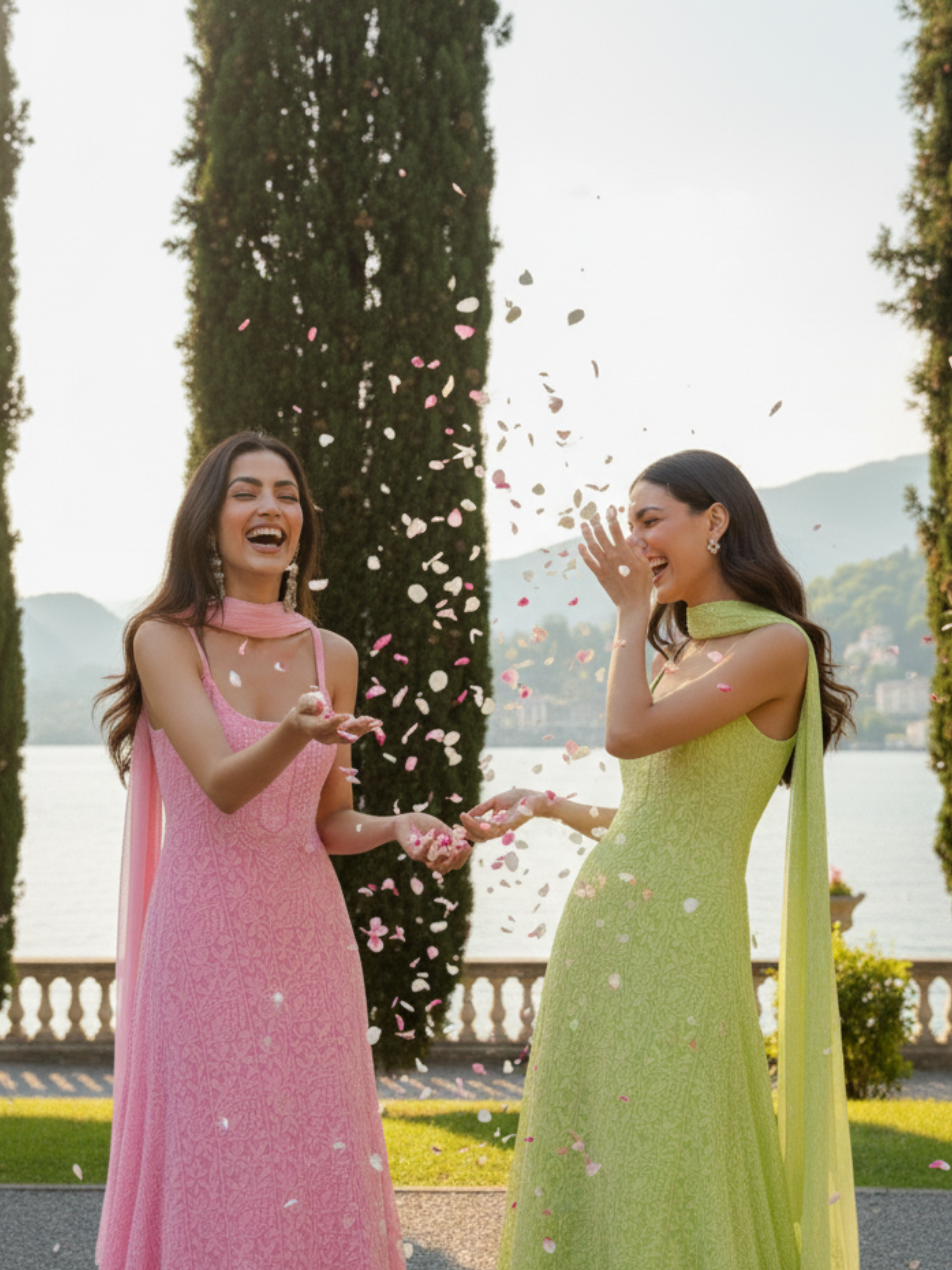 Carnation Chikankari Strappy Kurta Set (Set of 3)