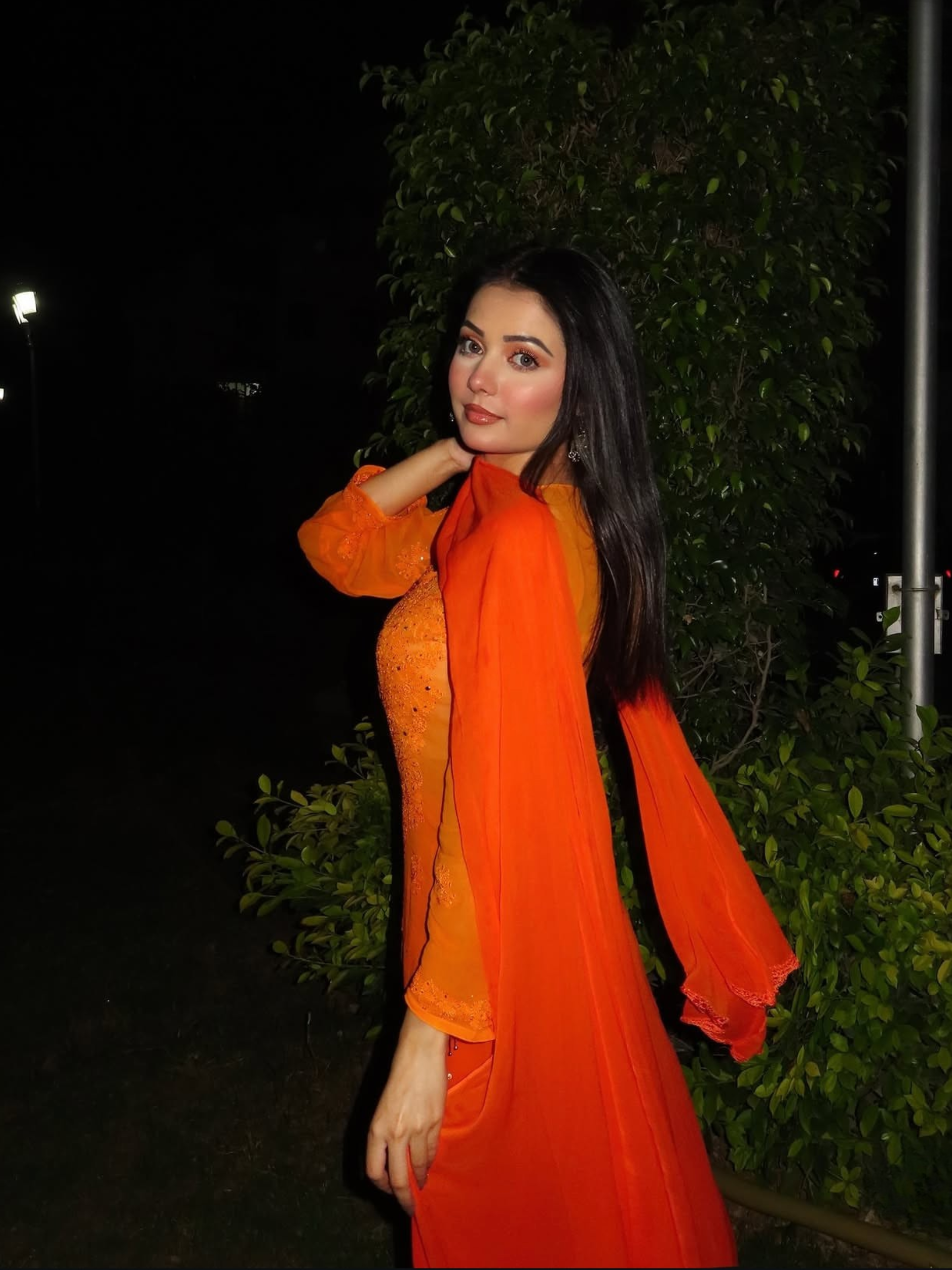 European Sunset Chikankari Kurta Set